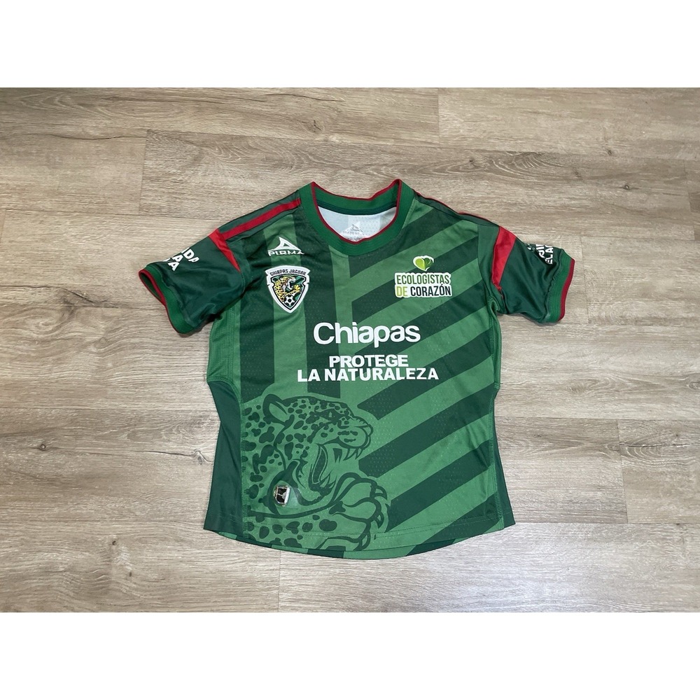 RARE Pirma Chiapas Jaguar Jaguares 2015 Kids YOUTH Sz L Green Soccer Jersey
